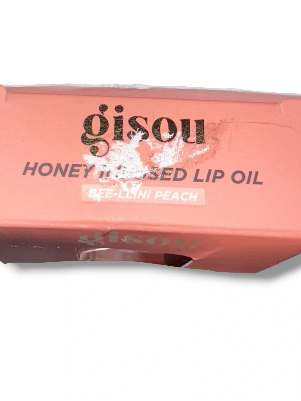 Gisou Honey Infused Lip Oil — Bee-llini Peach (Peach) NIB $28 Retail Fall Cozy
